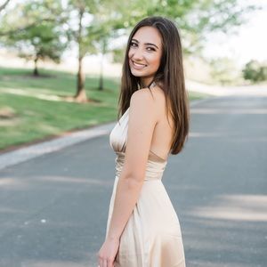 Champagne Prom Dress (size2)